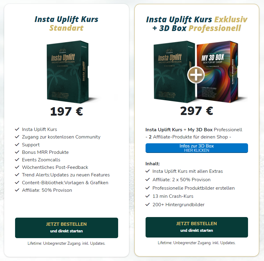 Preisübersicht